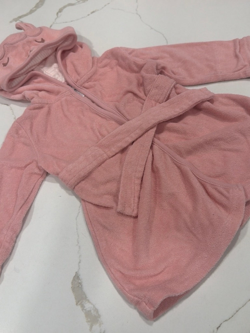 Carter's Pink Hooded Terry Wrap Robe with Ear Detail